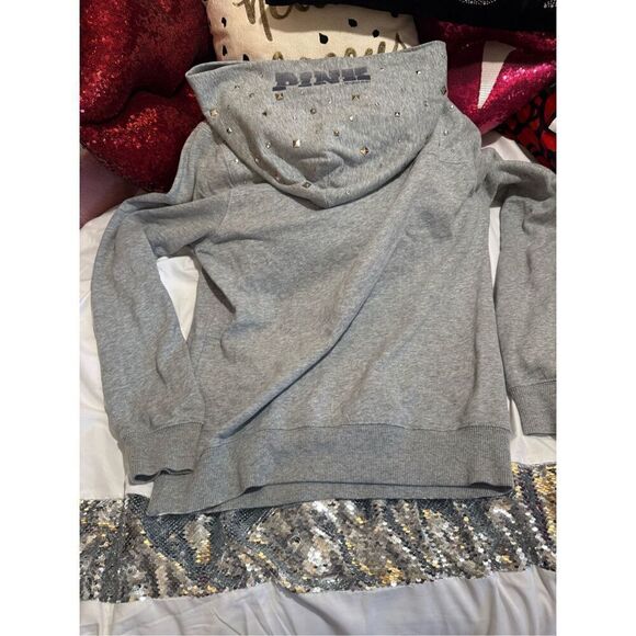 VS pink xNFl new england patriots  pullover hooded sweatshirt- hoodie bling - Picture 4 of 4